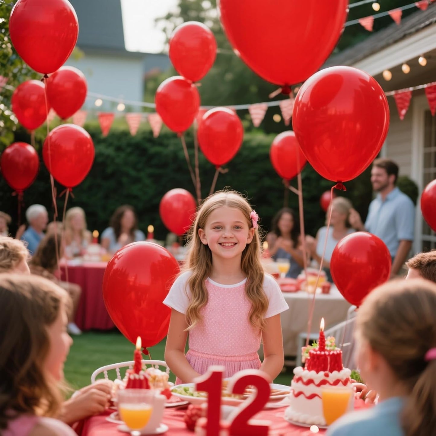 KAWKALSH Red Balloon 110pcs, 12 Inch Thickened Latex Party Balloons Helium Bright Color for Birthday Baby Shower Wedding Party Supplies Arch Garland Decoration