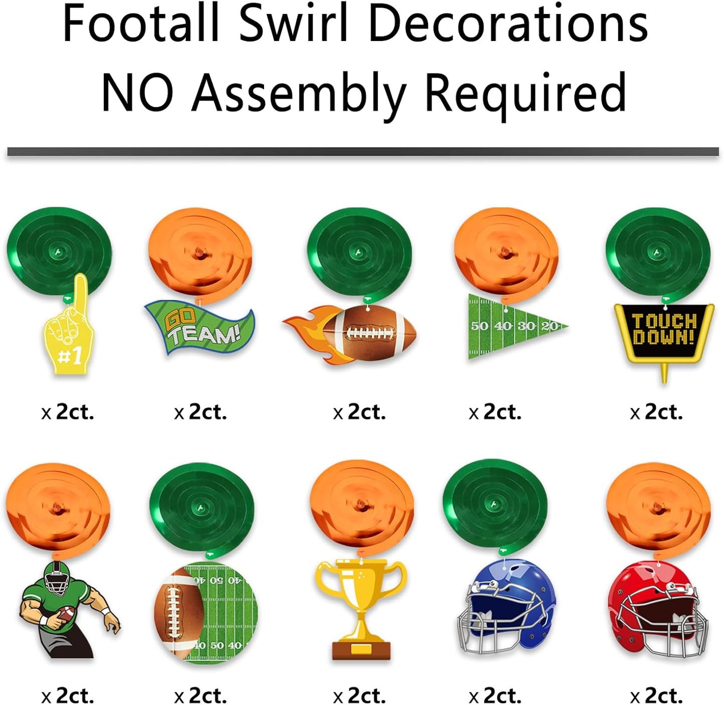 34Pcs Football Party Decorations Super Bowl Party Supplies Game Day Accessories Birthday Tailgate