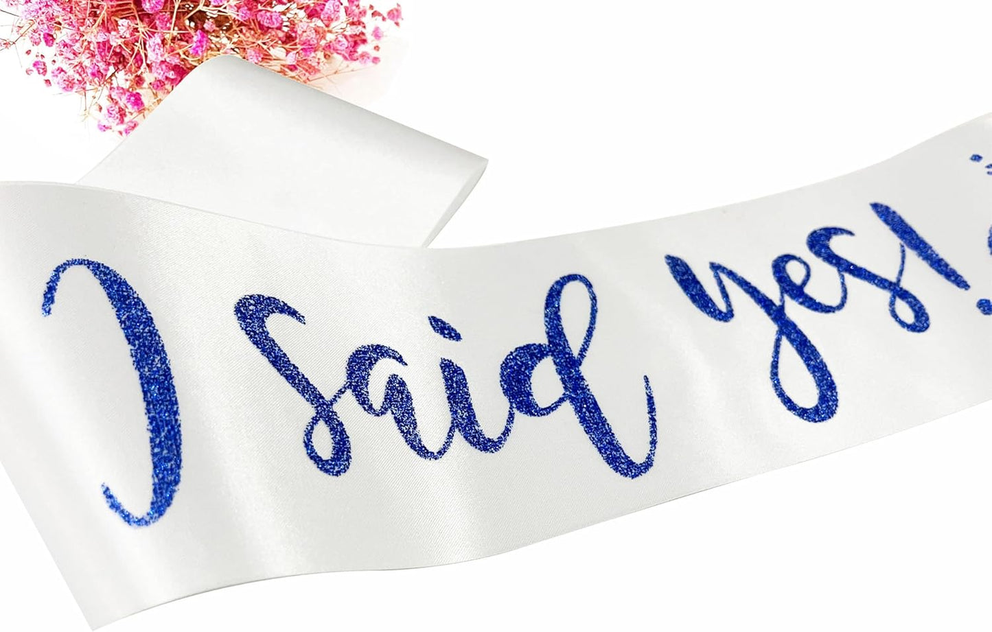 I Said Yes Sash,Future Mrs Sash Engagement Party SashBachelorette Party Sashes, Bridal Shower Sash for Bride to Be,Blue