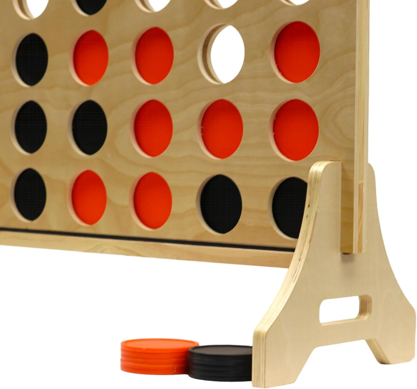 Tailgating Pros Premium Giant Four in a Row with Carrying Case - Jumbo Oversized Outdoor Yard Game - Connect Multiple Pucks in a Row to Win - Many Puck Colors Available!