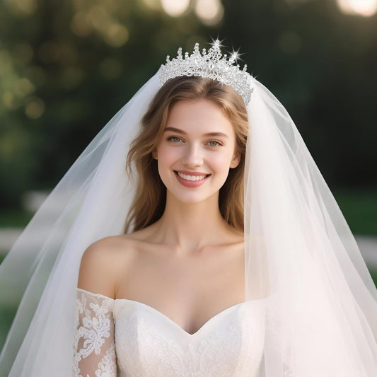 Kamirola Crystal Crowns and Tiaras Headband for Girl or Women Birthday Party Wedding Prom Bridal Halloween Christmas （TR19）