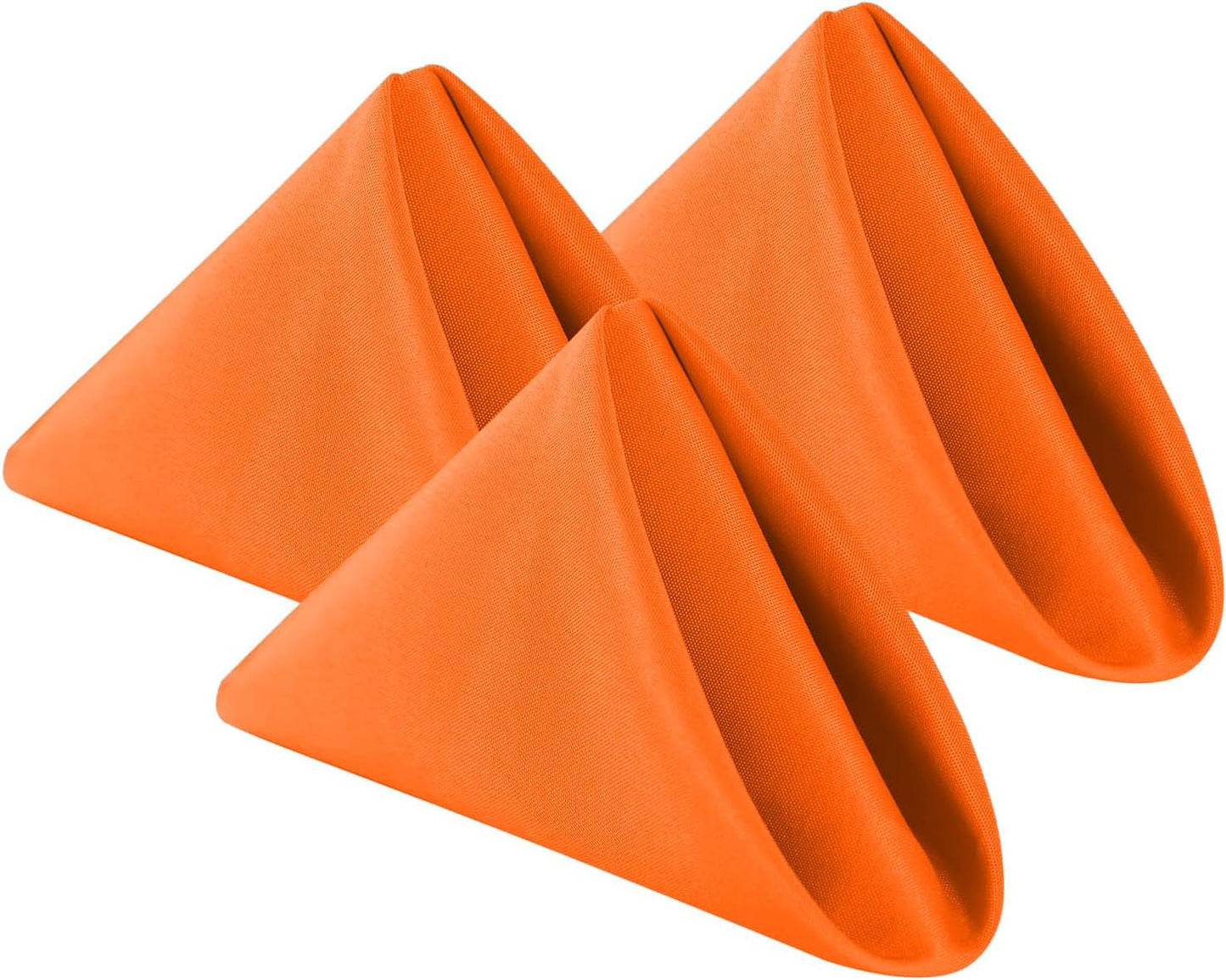 Cupuamon Cloth Napkins 20x20 inch Washable Polyester Dinner Napkins Soft Table Napkins for Wedding Party Dining Banquet(PurpleOrange,50PCS)