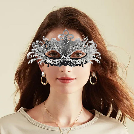 Couple Masquerade Mask Set - Venetian Style Masks for Halloween, Costume Parties and Carnival