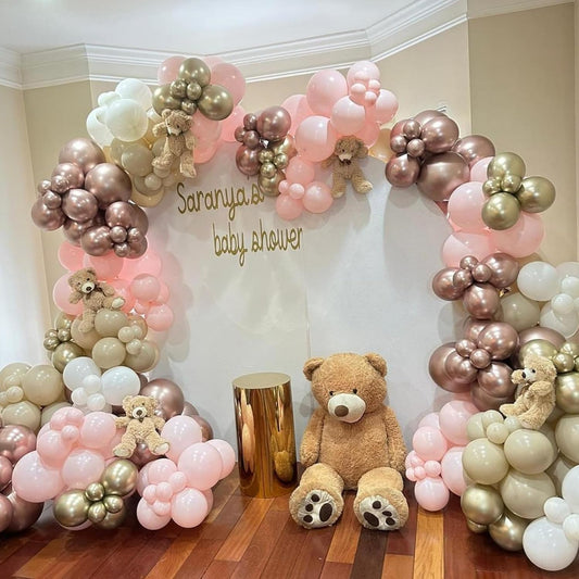 Dusty Pink White Balloons Pale Pink Beige Gold Balloon 12inch Metallic Champagne Balloons Girls Women Birthday Party Decorations Ivory Latex Helium Balloon for Arch Boho Bridal Baby Shower Christening