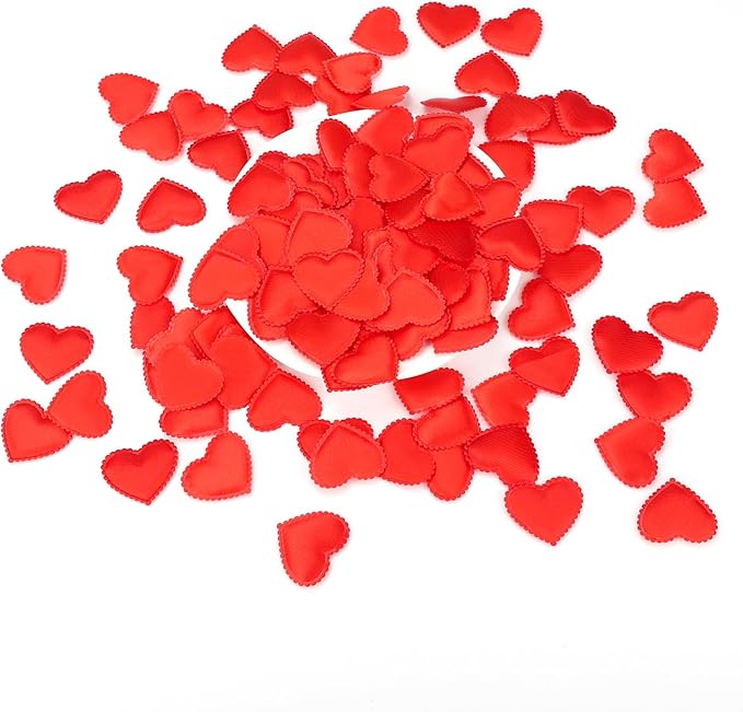 HSONAIGEE 400 Pieces Red Heart Confetti Decoration, 1.4 Inch Sponge Heart Table Petal Romantic Decor for Valentine's Day Wedding Birthday Mother's Day
