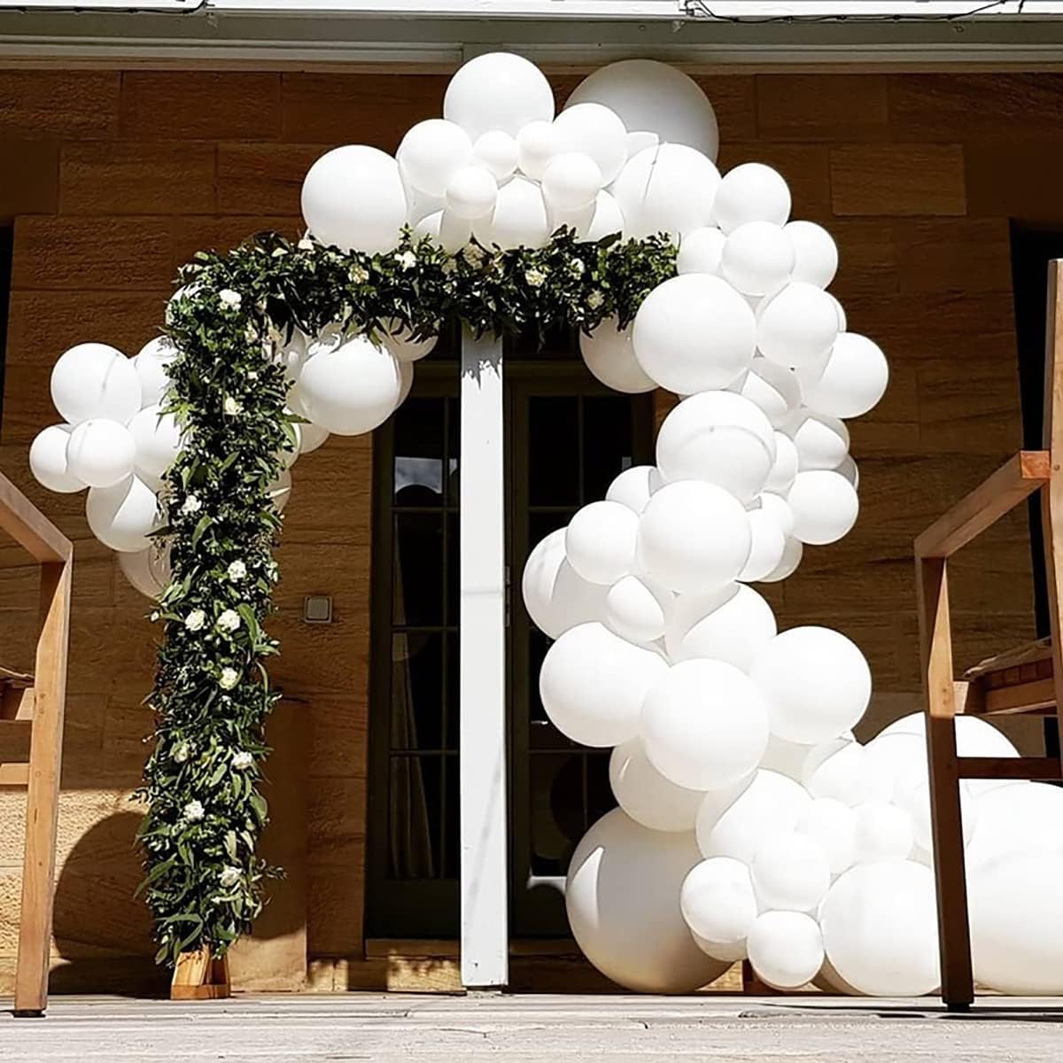 KALOR 18 Inch White Balloons, 10 Pcs White Matte Latex Balloons Big Round Balloons for Wedding, Baby Shower, Birthday Party and Event Decoration