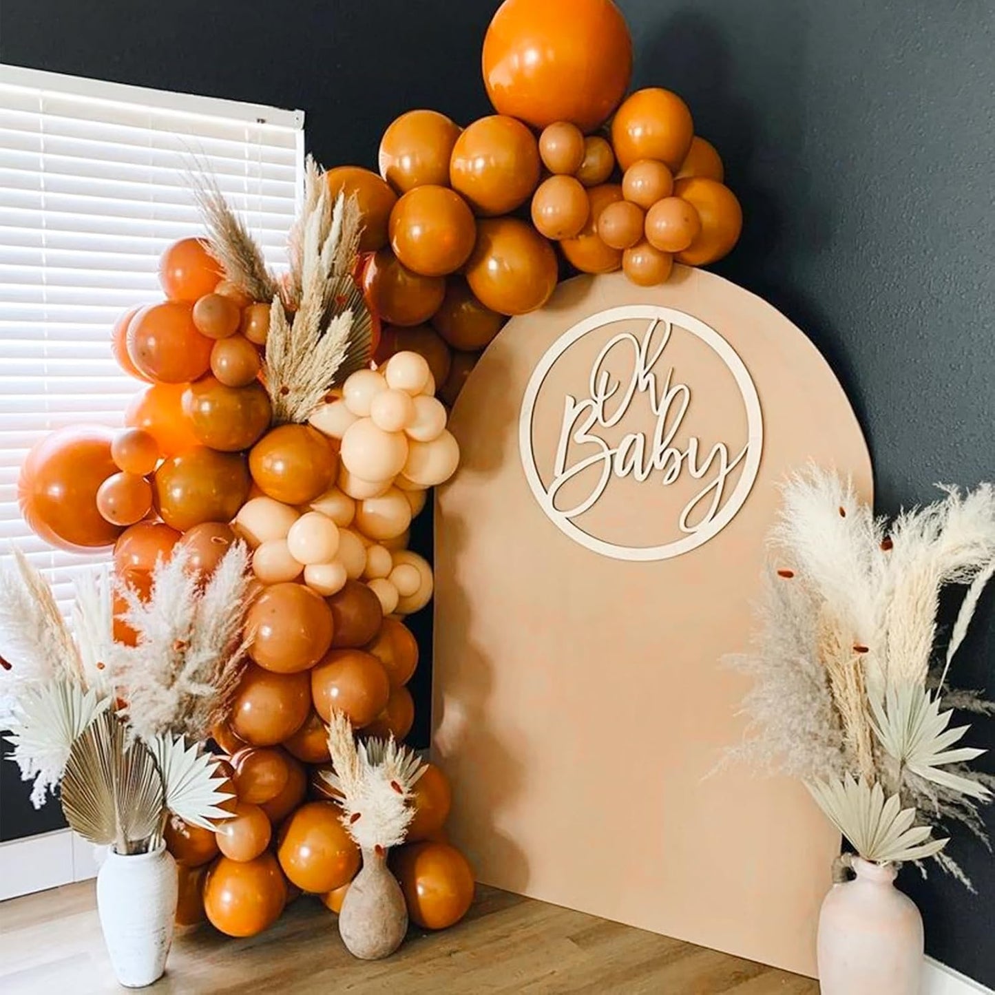 PartyWoo Burnt Orange Balloons 140pcs Different Sizes of 18 12 10 5 Inch Terracotta Rust Fall Color Autumn Boho Balloon Arch Kit Garland for Thanksgiving Halloween Fall Party Decorations Orange-F53