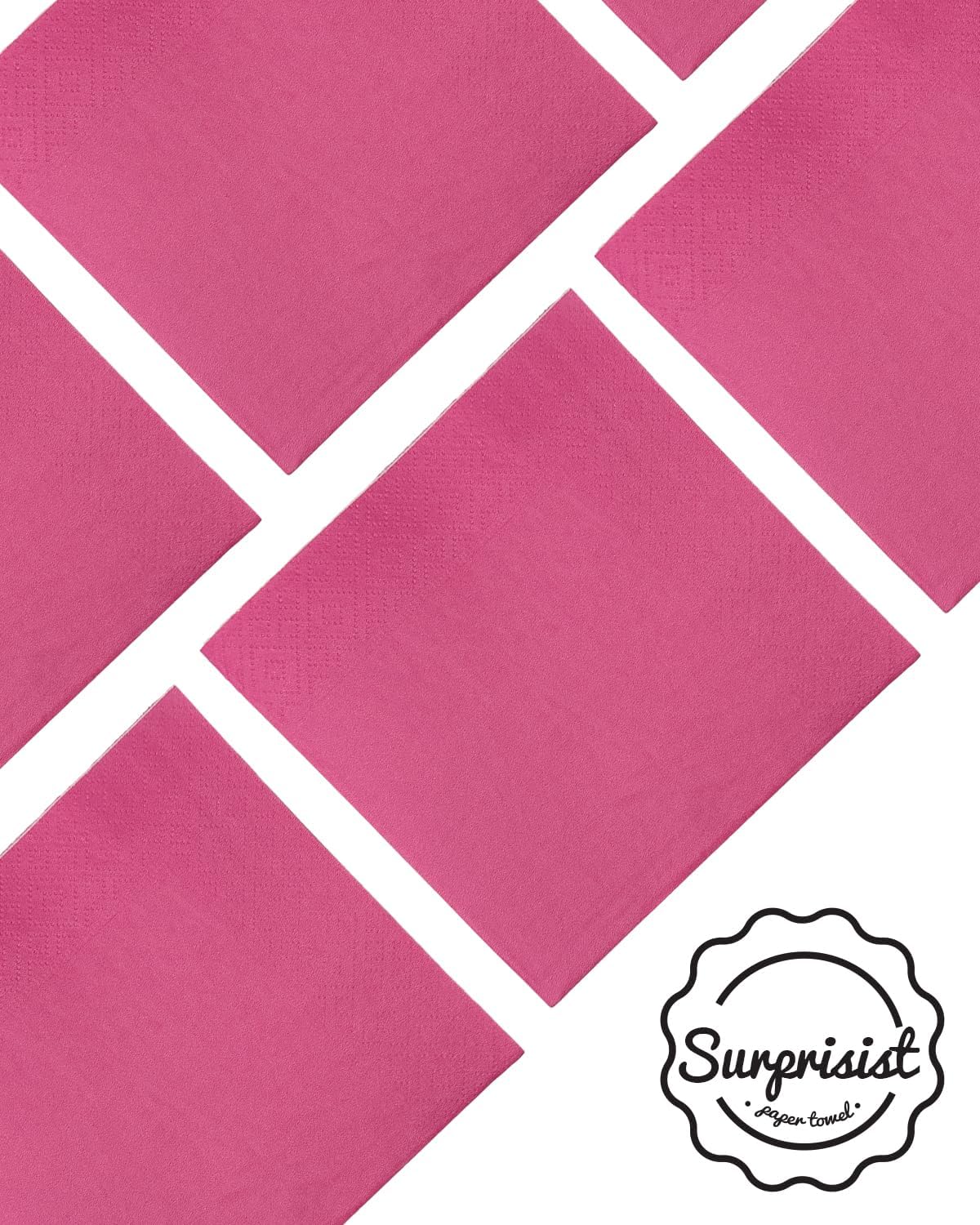 240 Count Dinner disposable Napkins Paper Peach Pink Napkin for Cocktail Birthday, Wedding, Party, Lunch, Dessert Napkins（5 * 5inch）