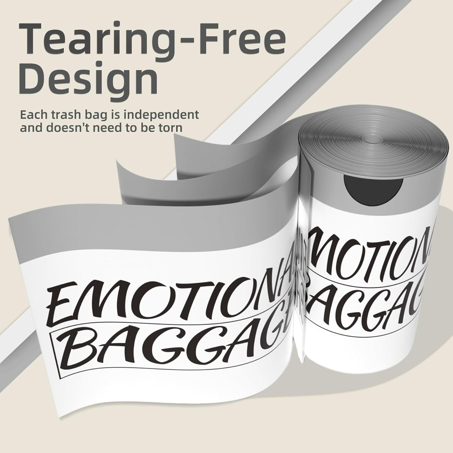 4 Gallon Small Trash Bags Drawstring,4 Gal Trash Can Liners,Small Bathroom Garbage Bags Scented,Tear Resistant Garbage Bags,50 Count Trash-Can-Liners (Emotional Baggage)