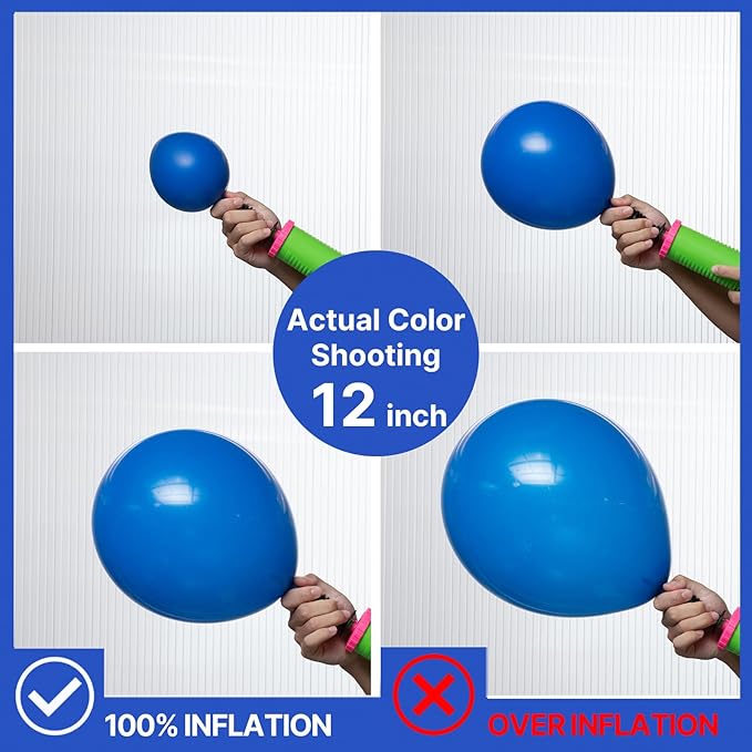 PartyWoo Royal Blue Balloons 140pcs Different Sizes Pack of 18 12 10 5 Inch Dark Blue Balloon Arch Kit for Baby Shower Gender Reveal Graduation Under The Sea Birthday Party Decorations Blue-Y5