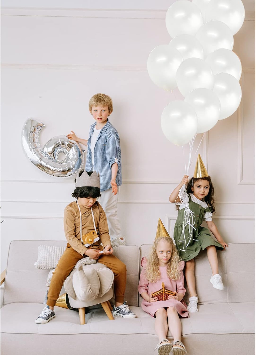 Pearl White Balloons 12 Inch 50PCS Matte Balloons Round Pearlized White Latex Balloons for Wedding Birthday Christmas Baby Shower Anniversary Backdrop White Theme Party Arch Decorations