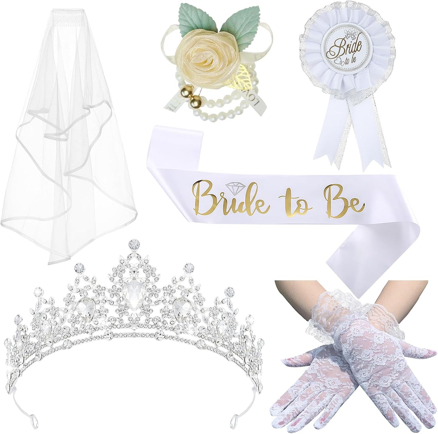 Crystal Tiaras & Crowns for Women, Bride Royal Queen Headband Princess Headpieces for Birthday Cake Crown & Prom Pageant Party