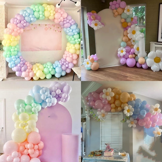 Pastel Balloons Pastel Pink Blue Purple Balloons for Groovy Rainbow Birthday Party Decorations Colorful Balloon 60PCS 12INCH Green Nude Assorted Colors Helium Latex Balloon for Arch