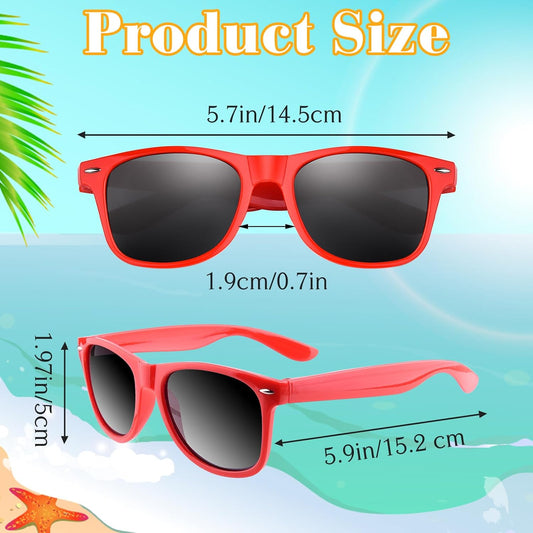 ASTARON 12 Pack Party Sunglasses Bulk Neon Party Favors for Beach Wedding Party Pool Party Supplies