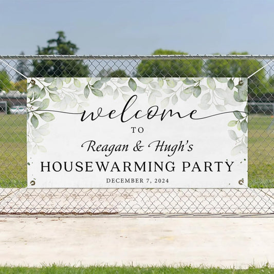 Personalized Housewarming Party Welcome Banner Decorations Double Sided Printing And Various Sizes #14