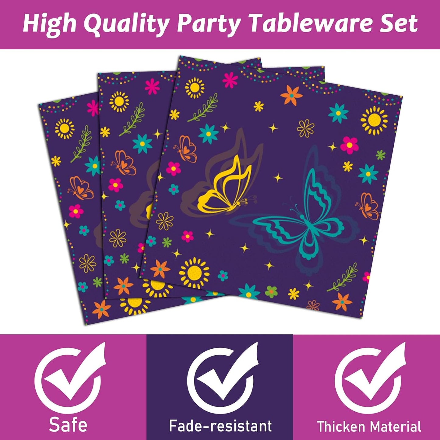 50 Guests Magic Movie Birthday Party Supplies Set Magic Movie Party Decoration Magic Movie Party Tableware Paper Plates Napkins for Boy Girl Birthday 200 PCS