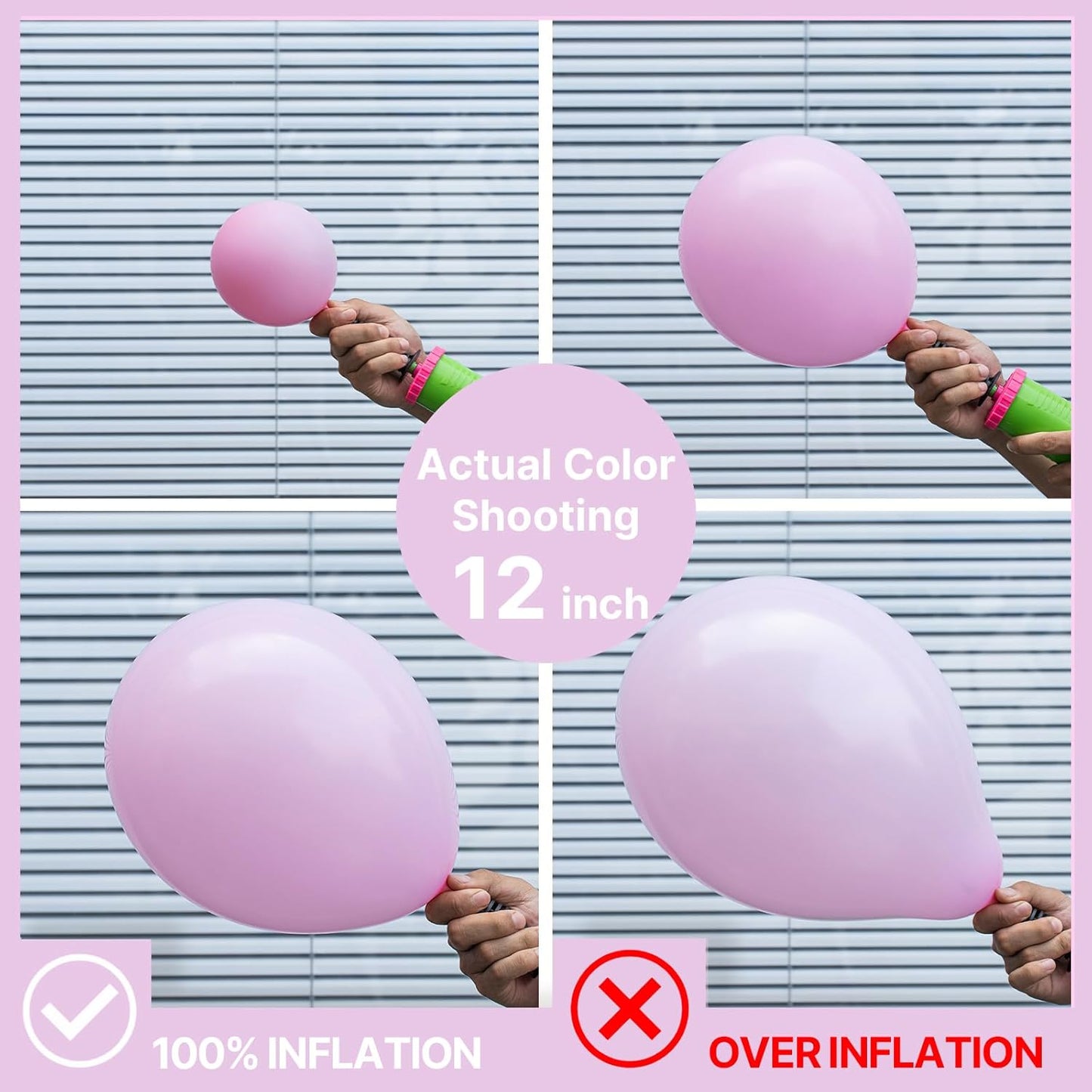 PartyWoo Pink Balloons 50 pcs 12 Inch Lilac Pastel Pink Purple Latex Helium Balloons for Graduation Baby Shower Gender Reveal Wedding Engagement Butterfly Birthday Party Decorations Pink-Q04