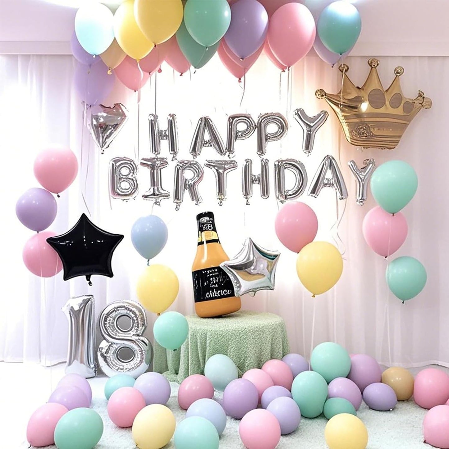 Pastel Balloons Latex Pastel Birthday Decorations 100 Pack 12 inch Round Helium Multicolor Macaron Rainbow Decor for Birthday Rainbow Party Baby Shower Wedding Easter Balloons Decorations