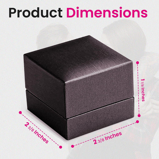 Novel Box Purple Jewelry Box for Rings 2.37x2.37x1.87 Inches - Tab Ring Gift Box for Proposal Wedding Engagement - Faux Leatherette Jewelry Display Box - Gift Presentation Boxes for Rings