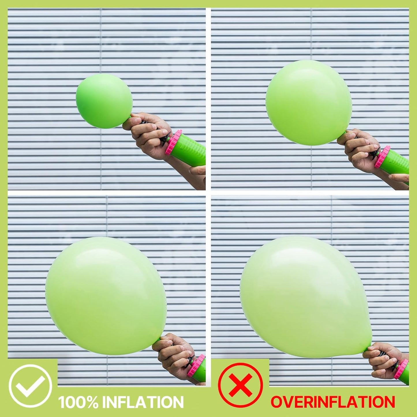 PartyWoo Lime Green Balloons 100pcs 5 Inch Light Green Latex Helium Balloons for Graduation Wedding Baby Shower Anniversary Birthday Dinosaur Jungle Golf Football Theme Party Decorations Green-Y6