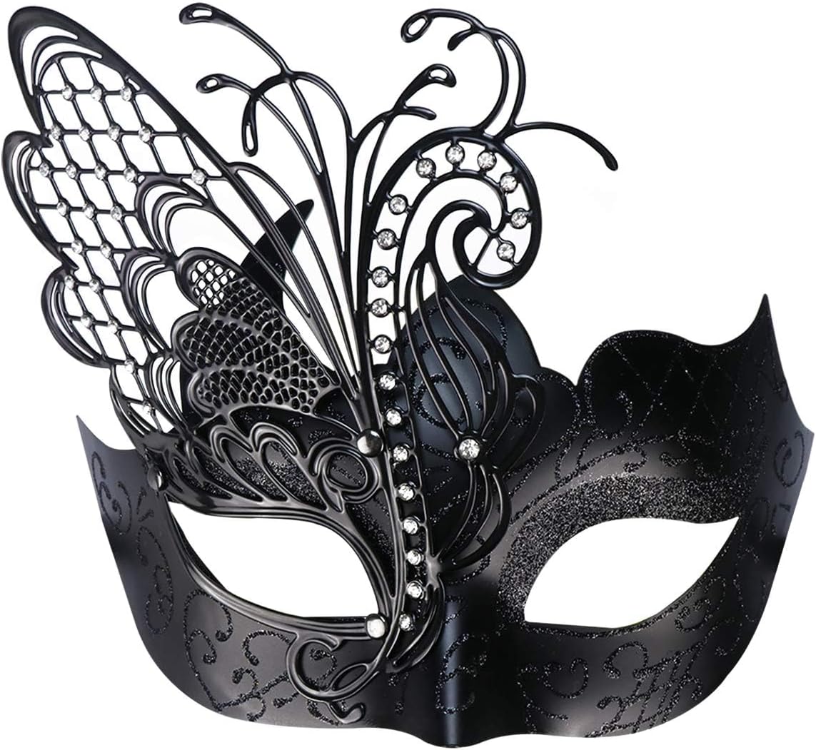 Mysterious Venetian Butterfly Lady Masquerade Halloween Party Mask Evening Prom Ball Mask Bar Costumes Accessory