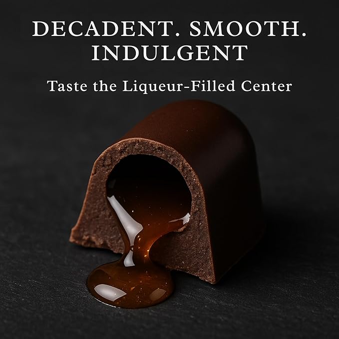 Andy Anand Chocolatier European Beer Flavored Dark Chocolate Bottles, Filled with Top-Shelf Beer, Gluten Free Assorted Flavors Chocolates, Packed in a Wooden Gift Box (18 Pcs)