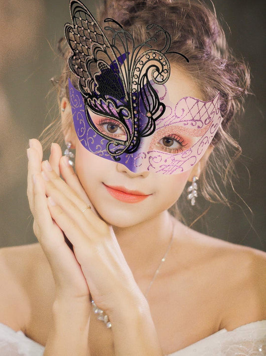 Mysterious Venetian Butterfly Lady Masquerade Halloween Party Mask Evening Prom Ball Mask Bar Costumes Accessory