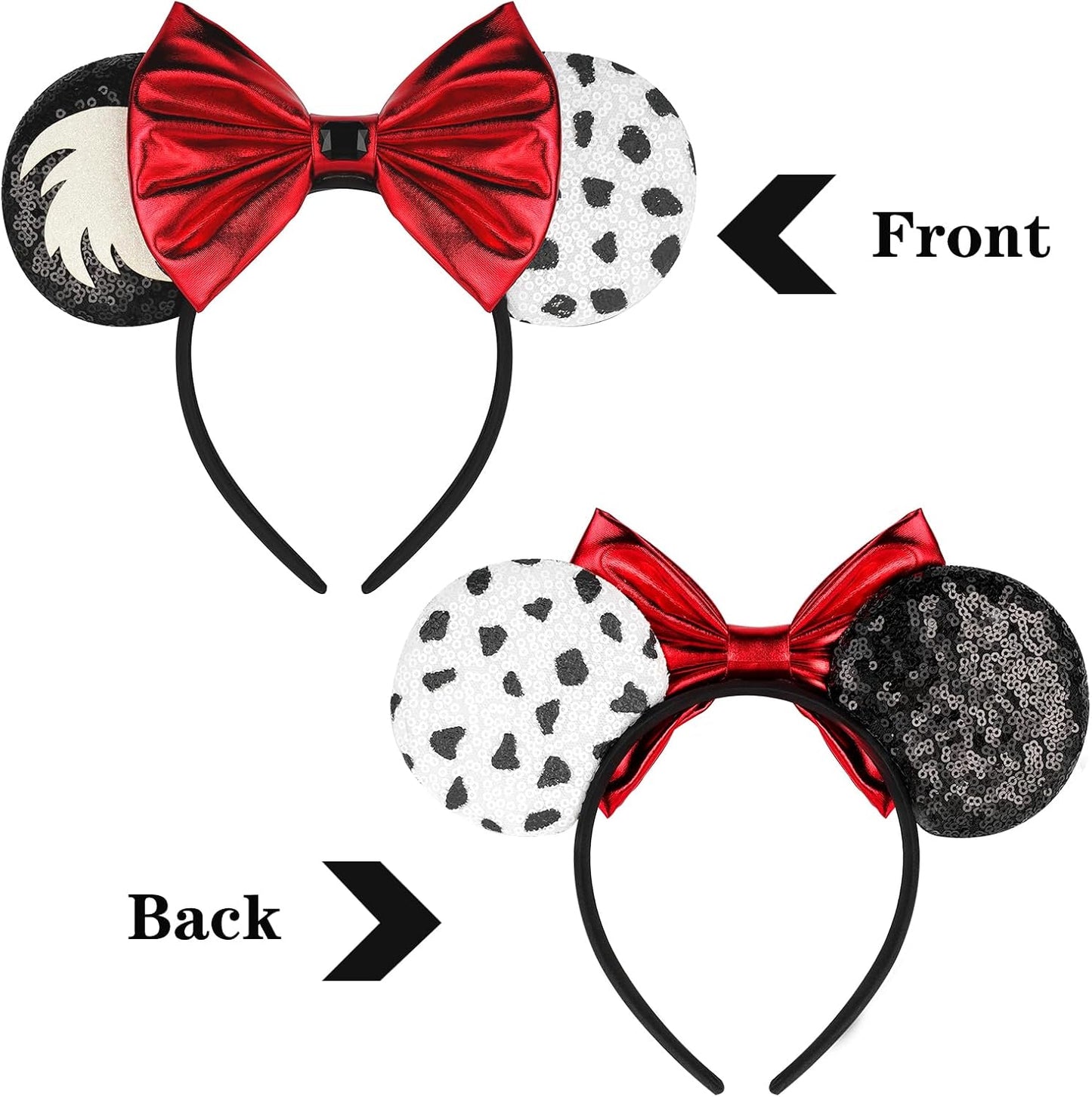 FANYITY Mouse Ears, Sequin Mouse Ears Headband for Boys Girls Women Halloween Birthday Party