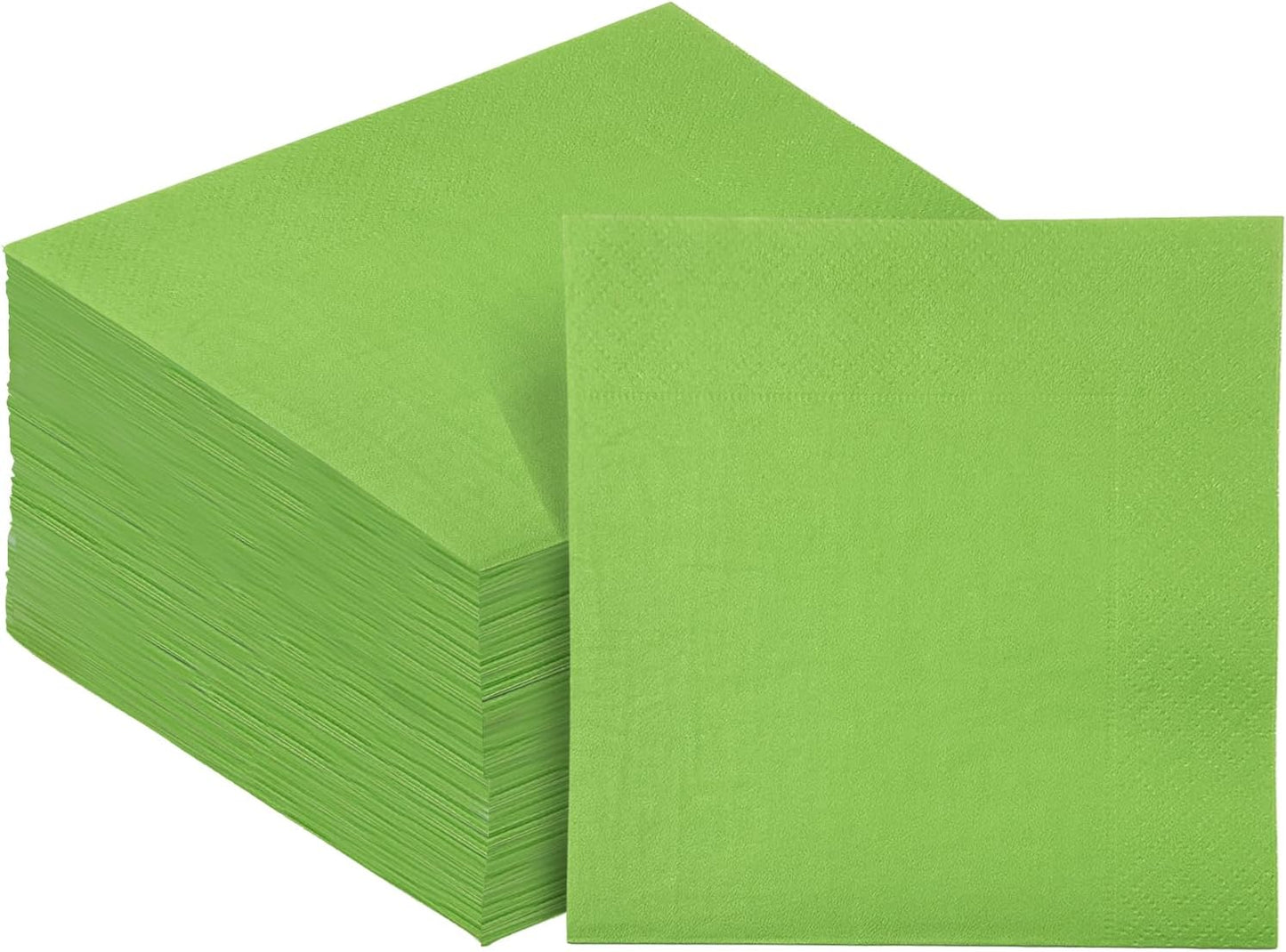 Pea Green Cocktail Napkins 5 * 5inch disposable Beverage Napkin paper for Cocktail, Wedding, Dinner，Birthday Party Dessert Wine Paper Napkins（ 120 Count）