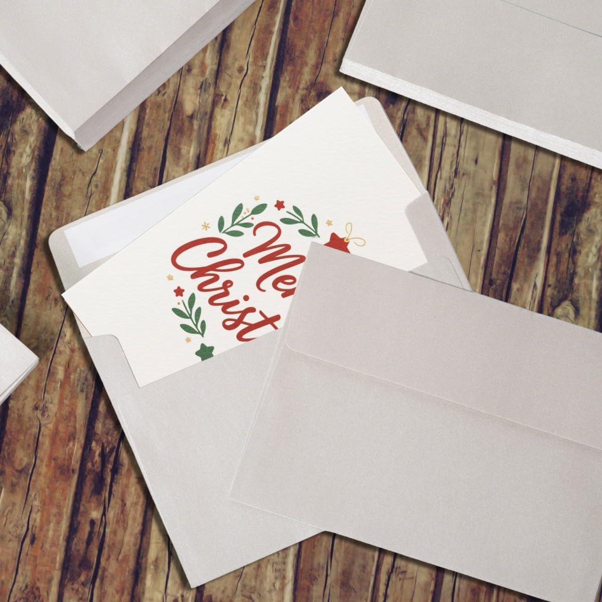 Keketer A2 Metallic Silver Printable Envelopes 80 Pack Self - Seal, for 5x7 Cards, Weddings, Invitations, Baby Shower 4.375 x 5.75 Inches