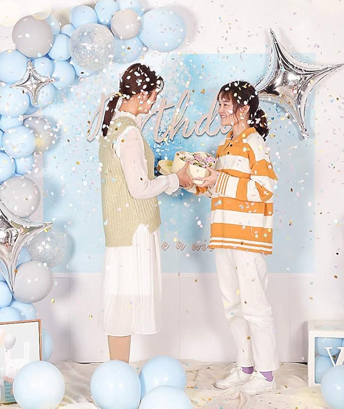 Blue Confetti Paper 15mm Biodegradable Tissue Paper Filled Balloons or Party Decoration 5000 pcs