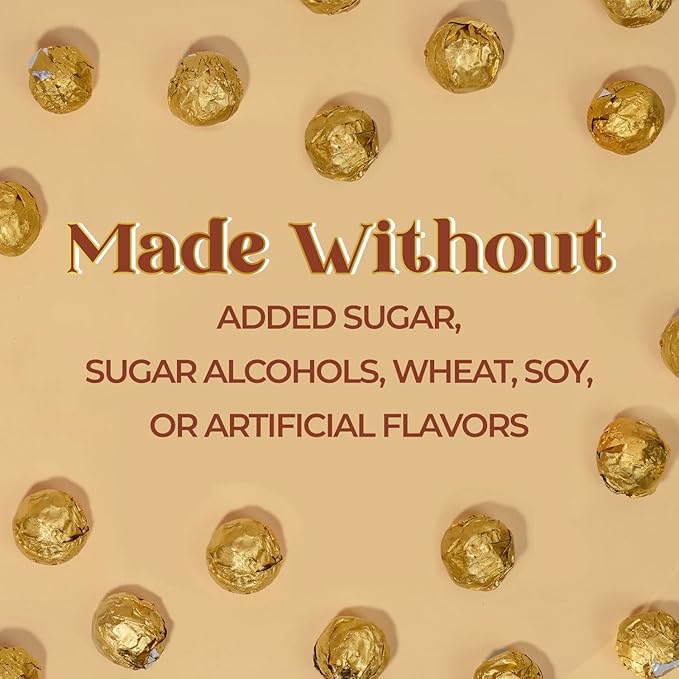 ChocZero Milk Chocolate Hazelnut Truffles, Zero Added Sugar, Gluten Free, Keto Holiday Gift, High Fiber, 16 Individually Wrapped Pieces, 8.5 Ounce (Pack of 1)