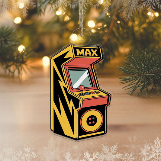 Custom Game Machine Ornament, Personalized Gaming Christmas Ornament, Funny Gamer Holiday Gift, Unique Xmas Keepsake, Video Game Decoration Acrylic Ornament – Personalized