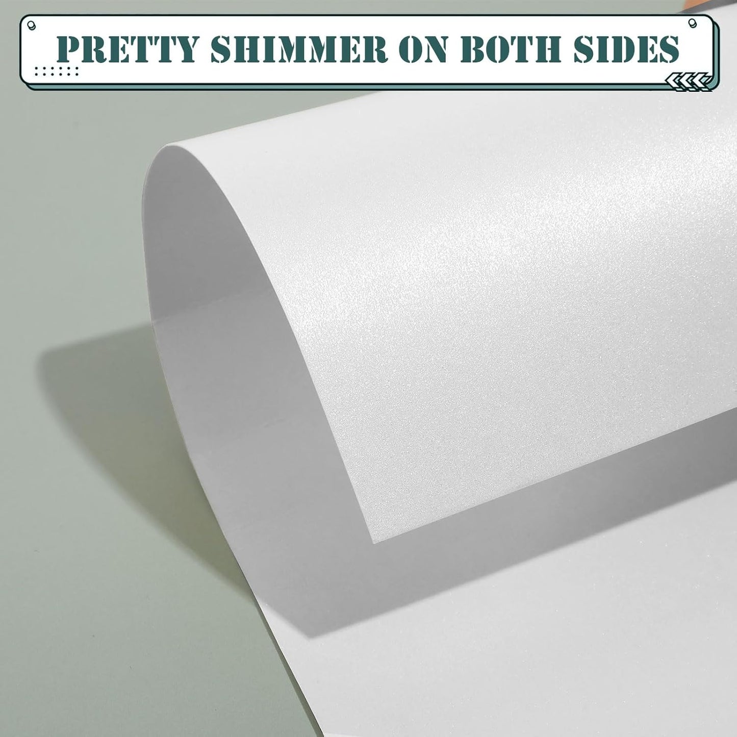 300 Sheets Shimmer Cardstock 8.5 x 11 Inch Certificate Paper, 250gsm/92lb Double Sided Pearlescent Paper for Invitations, Certificates, Crafts, DIY Cards (Silver)