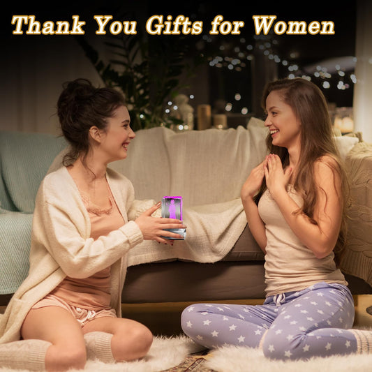 Thank You Gifts for Women - 3D Crystal Angel Figure Thank You Gifts for Teachers Coworkers Boss Nurse Doctor Pastor Employee Appreciation Gifts Wedding Thank You Gift Nightlight with Led Colorful Base