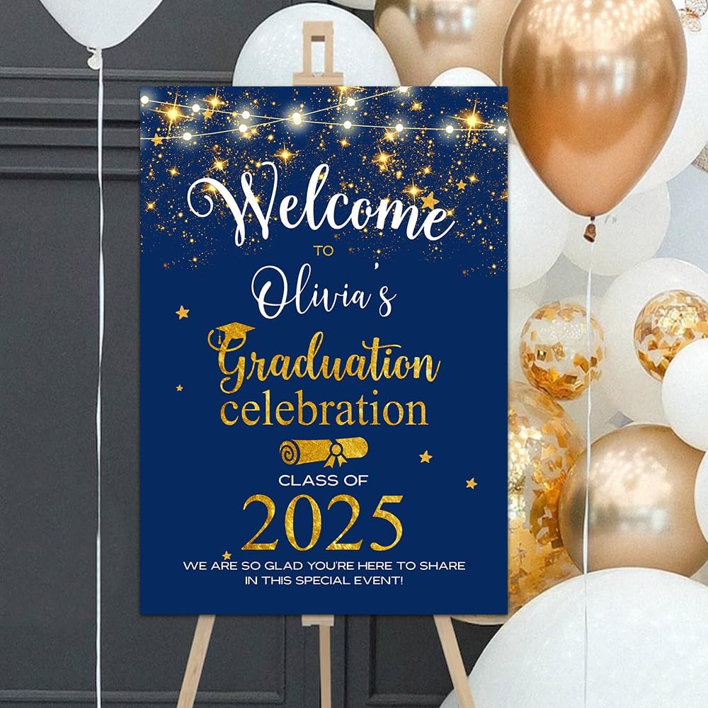 Personalized Graduation Yard Signs, Class of 2025 Sign, Graduation Senior Sign 2025, Graduate Yard Sign, Graduation Decorations Sign, High School Grad, College Graduation Sign #1