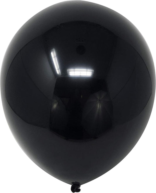 Allgala Latex Balloons for Parties | Helium Grade Bulk Balloon Pack | Ideal for Halloween, Birthday Party Decorations, Baby Shower, Christmas Party | Colored Balloons for Events | 100ct 12" - Black