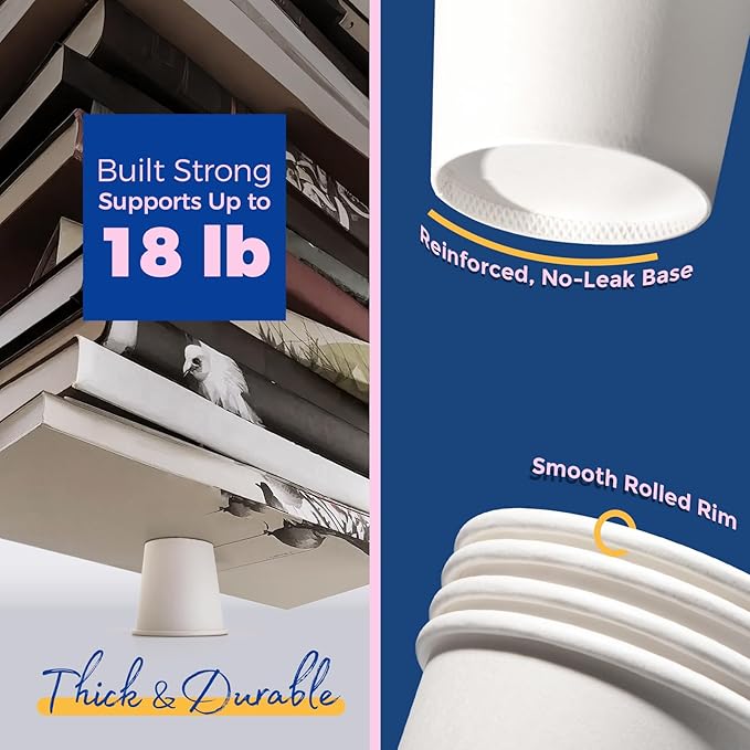 Fit Meal Prep [200 Pack] 4 oz Disposable White Paper Cups - On the Go Hot and Cold Beverage All-Purpose Sampling Portion Cup for Coffee, Espresso, Cortado, Water, Tea and Juice, Food Grade Safe