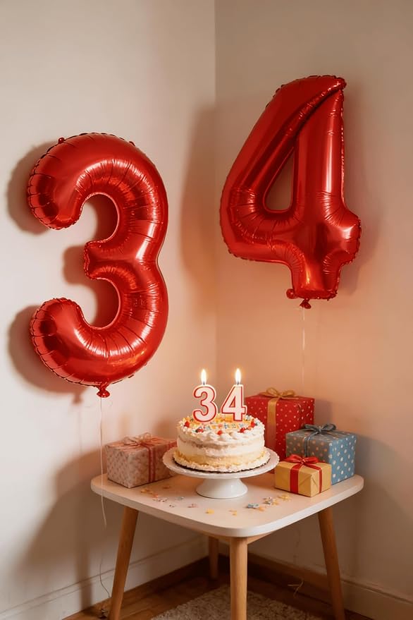 Laser Red 5 Balloon, Number Balloons 40 Inch, 5th Birthday Balloon Decorations, Laser Red Party Supplies, 5 Number Balloons, Number 5 Balloon