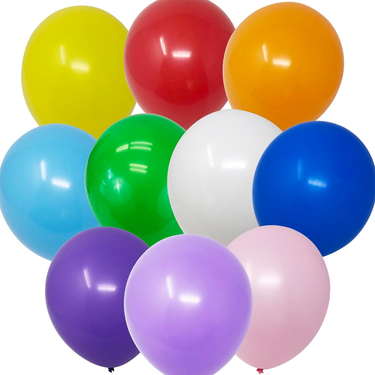 Allgala Latex Balloons for Parties | Helium Grade Bulk Balloon Pack | Ideal for Birthday Party Decorations, Baby Shower, Christmas Party | Colored Balloons for Events | 100ct 12" - Assorted