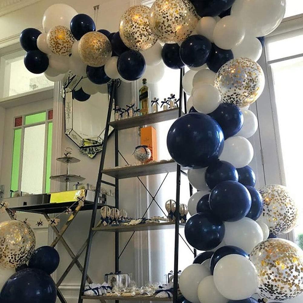 KALOR 18 inch Navy Blue Balloons, 10pcs Thick Latex Round Helium Balloons for Birthday Family Party Wedding Party Baby Shower Decoration Supplies