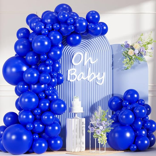99Pcs Royal Blue Balloon Garland Arch Kit - 18/12/10/5 Inch Navy Blue Party Latex Balloons for Birthdays, Weddings, 2026 Graduations & Baby Showers