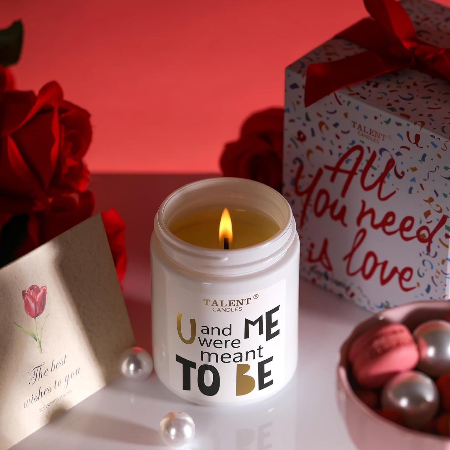 Anniversary Candle Gifts - Natural Soy Candle for Men Women, Birthday - Ideal Gift for Christmas Valentine's Day - Good Vibe Scented Candles