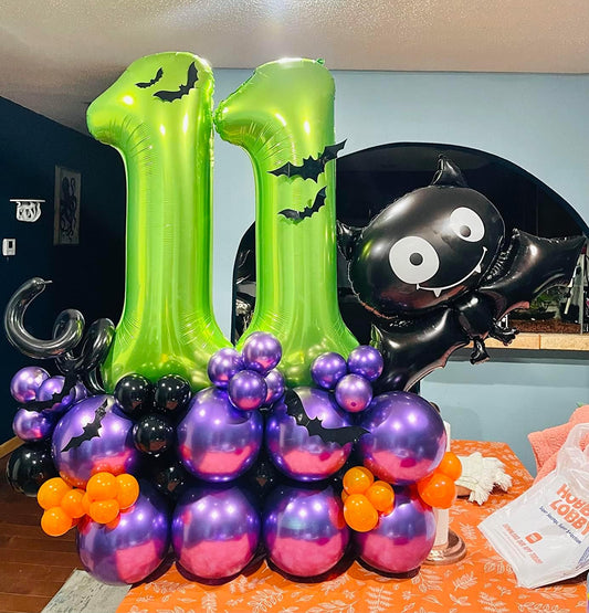 Smlpuame 40 inch Number Balloon 0-9 Green Large Number 60 Balloons,Digital Balloons for Birthday Party Celebration Decorations Supplies, Helium Foil Number Balloons for Wedding Anniversary