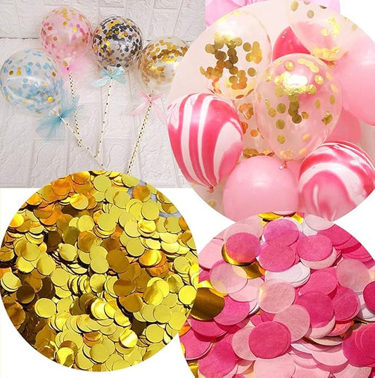 Gold Confetti 15mm Tissue Paper Confetti Glitter 5000 pcs for Wedding Party Decoration or Filled Balloons