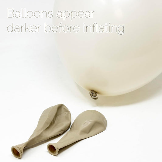 Allgala Helium Grade Latex Balloons - Bulk Balloon Pack | Ideal for Birthday Party Decorations, Gender Reveal, Thanksgiving | Thick and Strong Colored Balloons for Events | 50 pcs 12" - Retro White