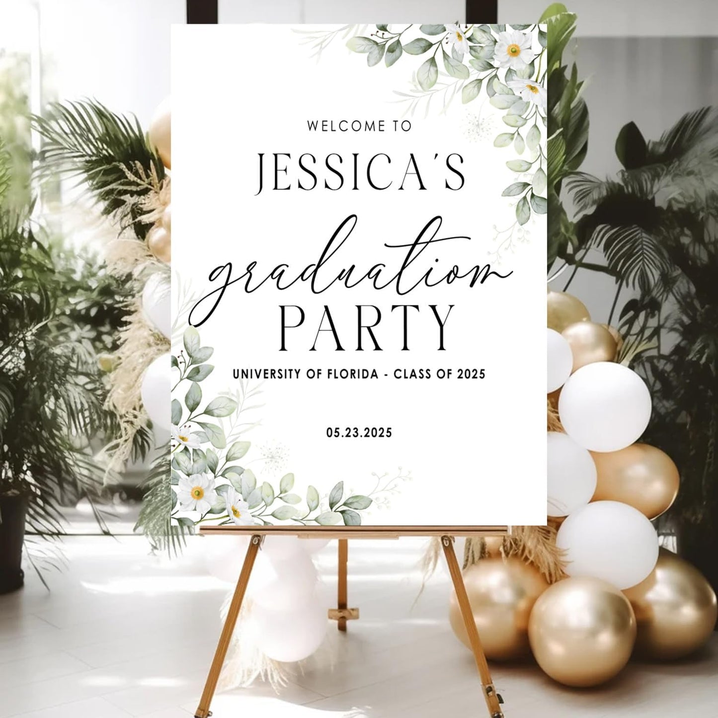 Personalized 2025 Graduation Party Welcome Sign, Minimalist Grads Decor, Class of 2025 Graduation Party Poster, Custom Graduation Party Sign, Congrats Grad Decorations Design 12