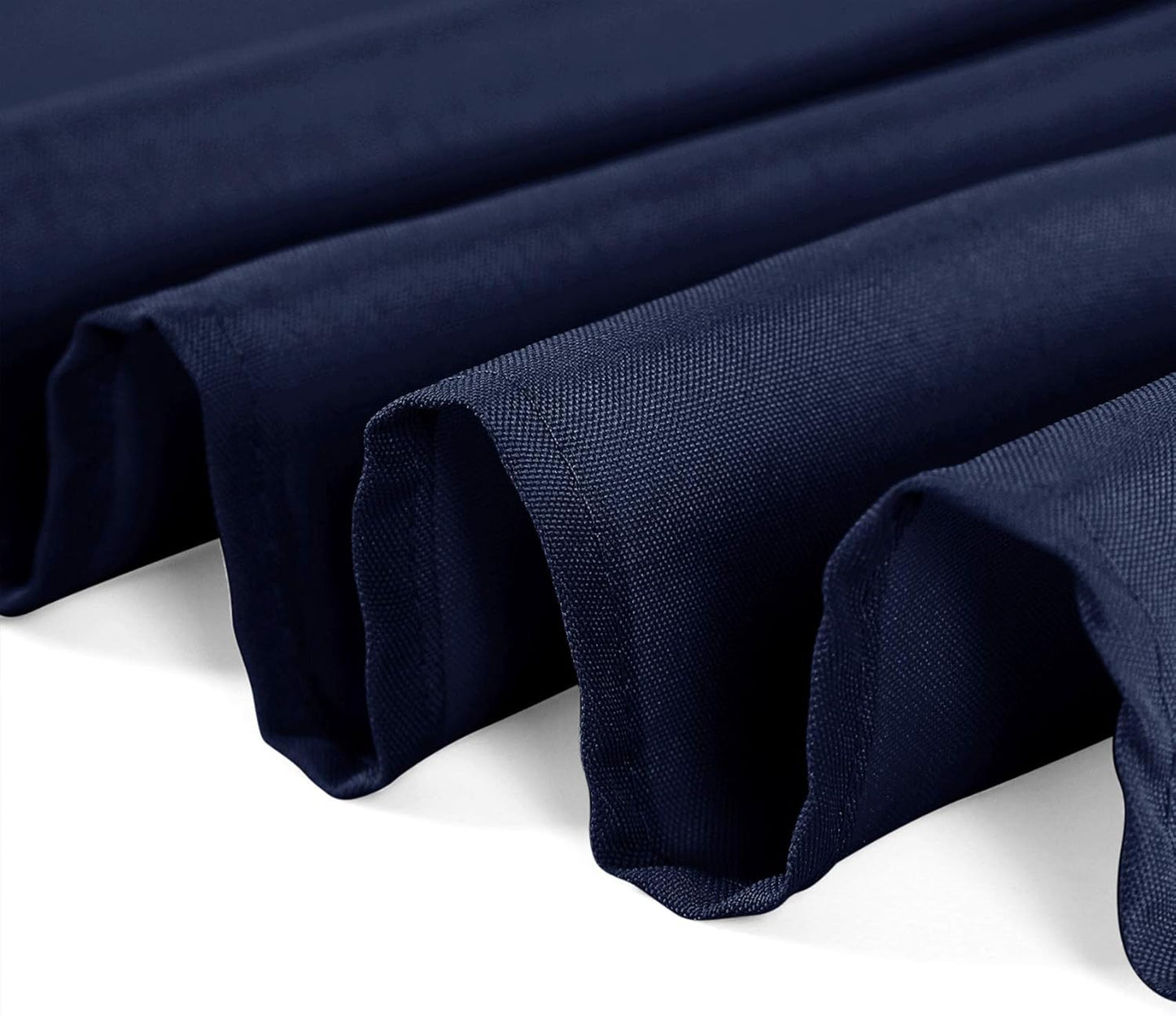 90 inch Round Tablecloth Washable Polyester Table Cloth Decorative Table Cover for Wedding Party Dining Banquet（90 inch,Navy）