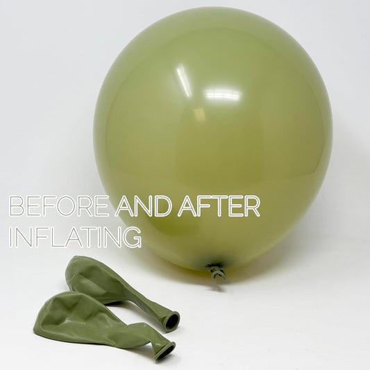 Allgala Helium Grade Latex Balloons - Bulk Balloon Pack | Ideal for Birthday Party Decorations, Gender Reveal, Thanksgiving | Thick and Strong Colored Balloons for Events | 50 pcs 12" - Retro Green