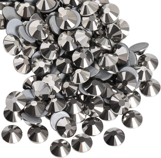 Beadsland Hotfix Rhinestones, 2880pcs Flatback Crystal Rhinestones for Crafts Clothes DIY Decoration,Hematite, SS10, 2.7-2.9mm